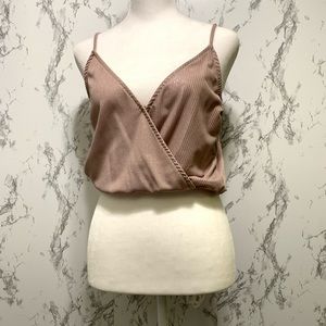 Charlotte Russe Pink Shimmery Crop Top